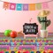 Cinco de Mayo Fiesta Tablecloth – Colorful Striped Disposable Mexican Party Table Cover